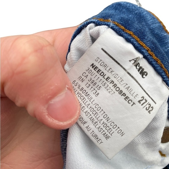 Acne Studios Needle Prospect Jeans Size 27 Blue - Picture 11 of 13